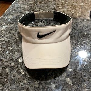 Nike white visor hat